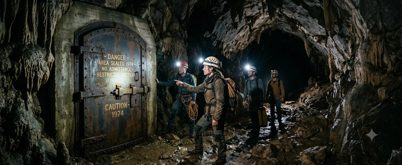 Explorers Entered a Cave Sealed for 50 Years—Two Miles Inside, They Found a Steel Door